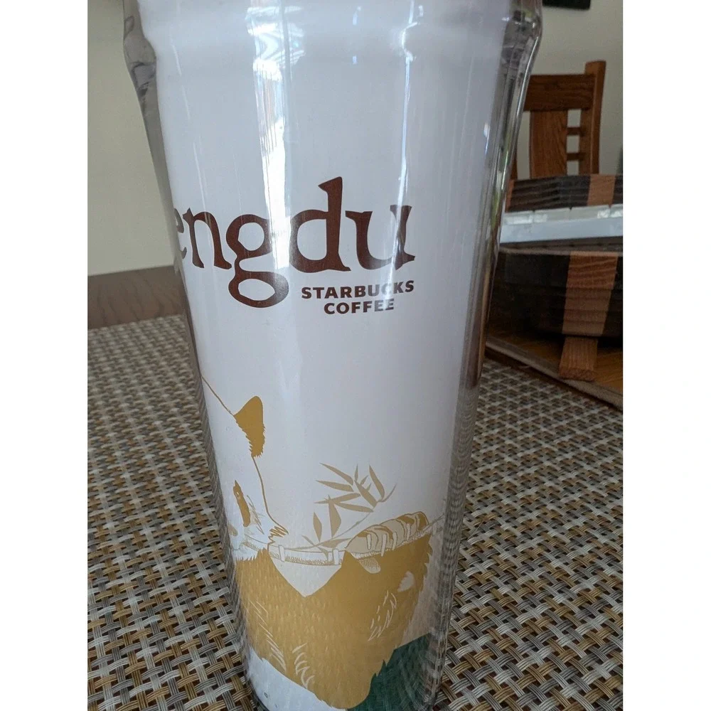 Starbucks 2003 Chengdu China Panda Global City Icon Series  Tumbler 12oz